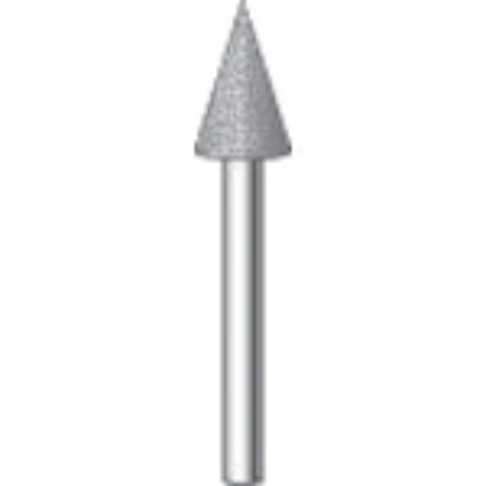 ナカニシ 電着ダイヤモンドバー 粒度#130 円錐 刃径4mm 刃長6mm(Tcode:8292492)