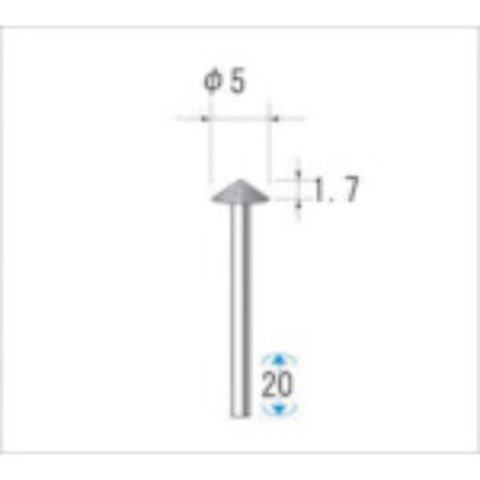 ナカニシ 電着ダイヤモンドバー (1Pk(袋)=5本入) 刃径5mm(Tcode:4758757)