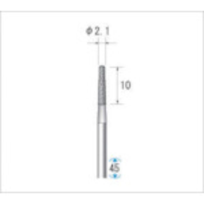 ナカニシ 電着ダイヤモンドバー 刃径2.1mm(Tcode:4759125)