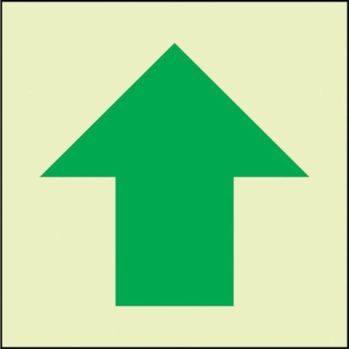 グリーンクロス 蓄光避難誘導標識ステッカー 矢印(Tcode:3322337)