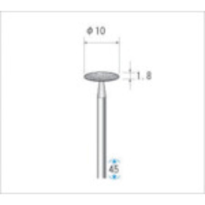 ナカニシ 電着ダイヤモンドバー 刃径10mm(Tcode:4759231)