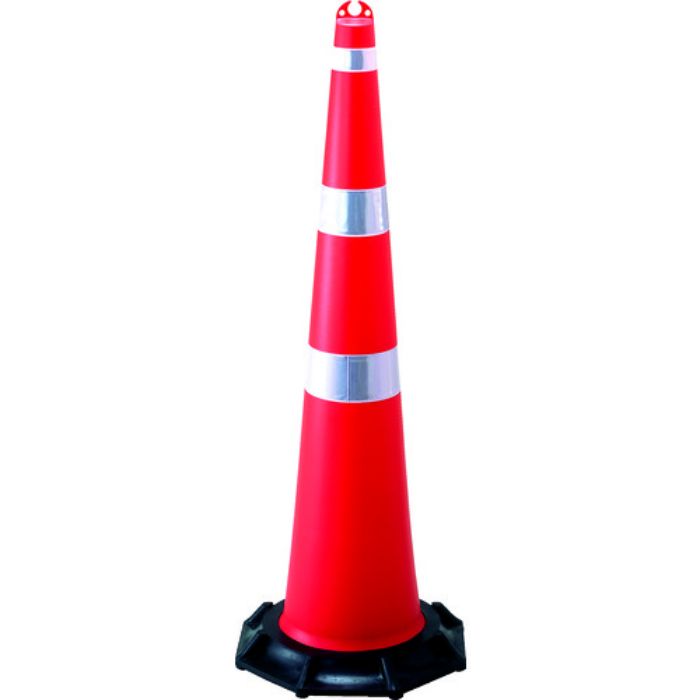 緑十字 ジャンボコーン(赤)・反射シート付 JRC-R 1420×480mm ウエイト付(Tcode:3719545)