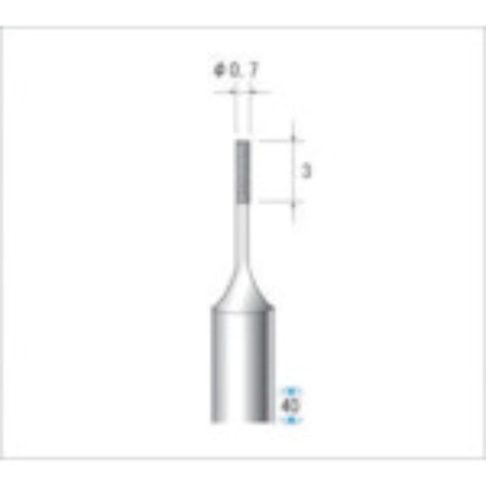 ナカニシ 電着CBNバー#270 刃径0.7×40L(Tcode:4759320)