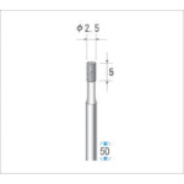 ナカニシ 電着CBNバー#140 刃径2.5×50L(Tcode:4759664)