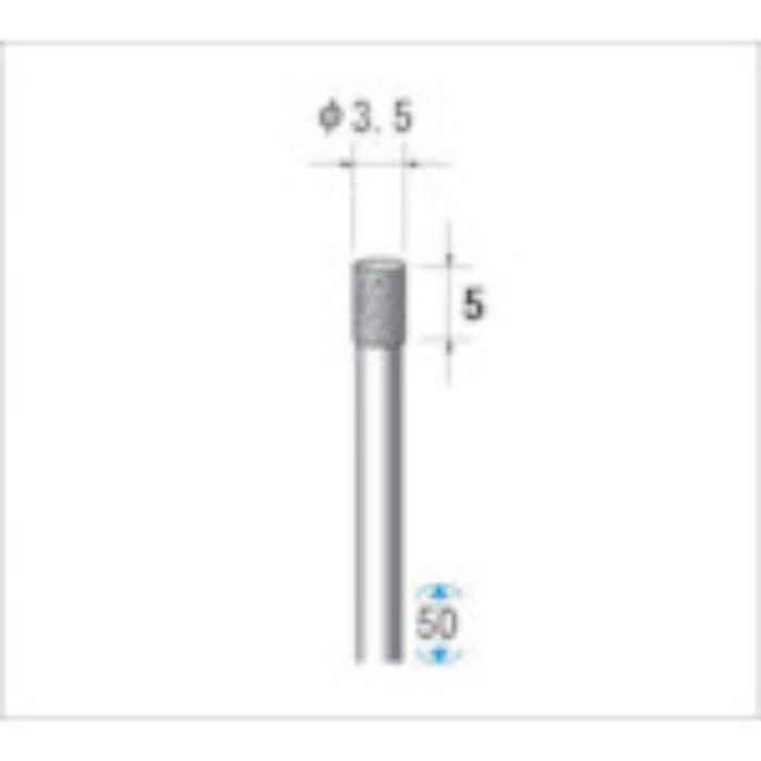 ナカニシ 電着CBNバー#140 刃径3.5×50L(Tcode:4759672)