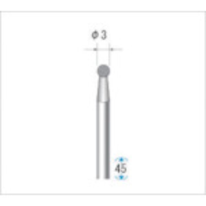 ナカニシ 電着ダイヤモンドバー 刃径3mm(Tcode:4759915)