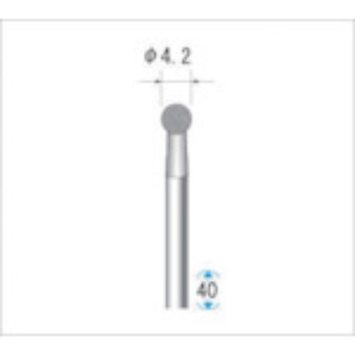 ナカニシ 電着ダイヤモンドバー 刃径4.2mm(Tcode:4759923)
