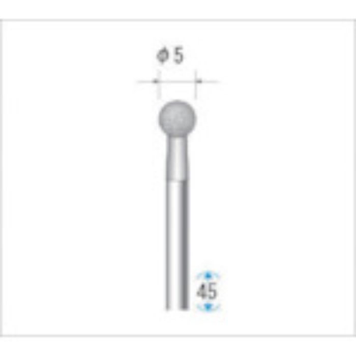 ナカニシ 電着ダイヤモンドバー 刃径5mm(Tcode:4759931)