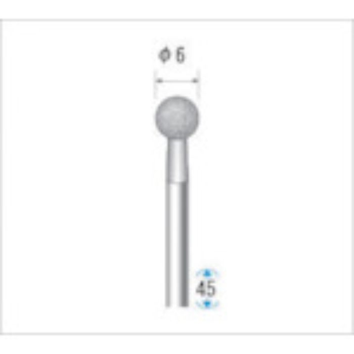 ナカニシ 電着CBNバー 球 #120 刃径6×45L(Tcode:4760026)