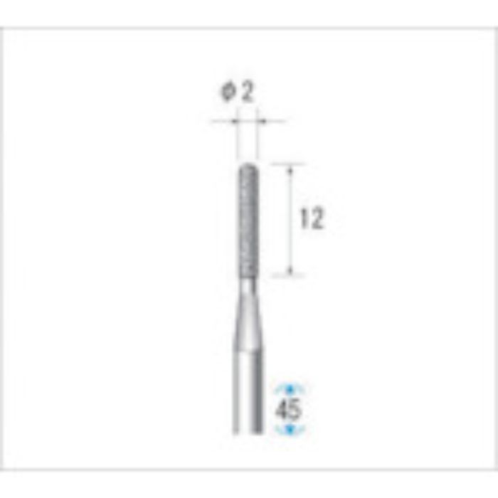 ナカニシ 電着ダイヤモンドバー 刃径2mm(Tcode:4760042)