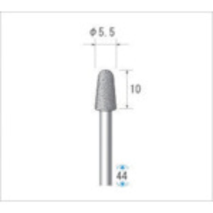 ナカニシ 電着ダイヤモンドバー 刃径5.5mm(Tcode:4760107)