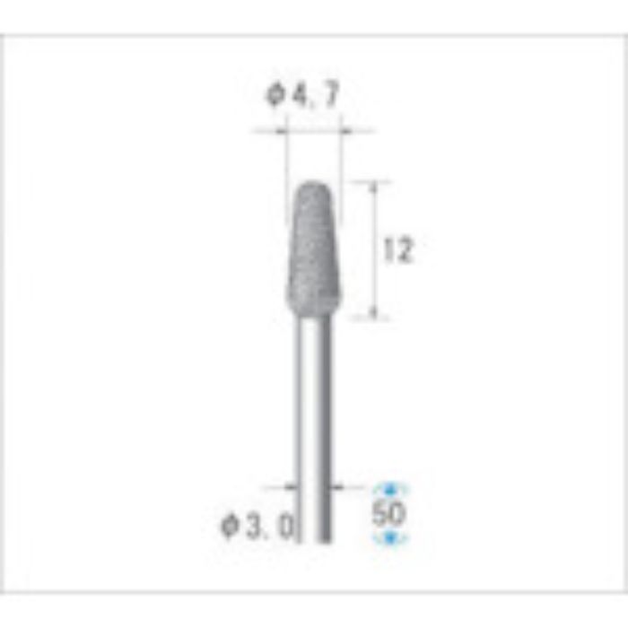 ナカニシ 電着ダイヤモンドバー 刃径4.7mm(Tcode:4760115)