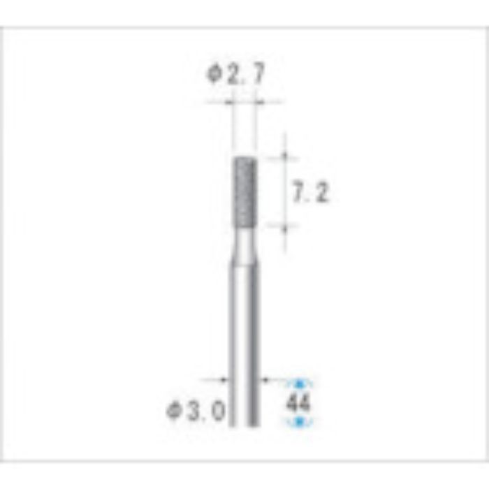 ナカニシ 電着ダイヤモンドバー 刃径2.7mm(Tcode:4760239)