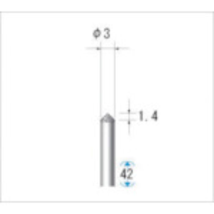 ナカニシ 電着ダイヤモンドバー 刃径3mm(Tcode:4760387)