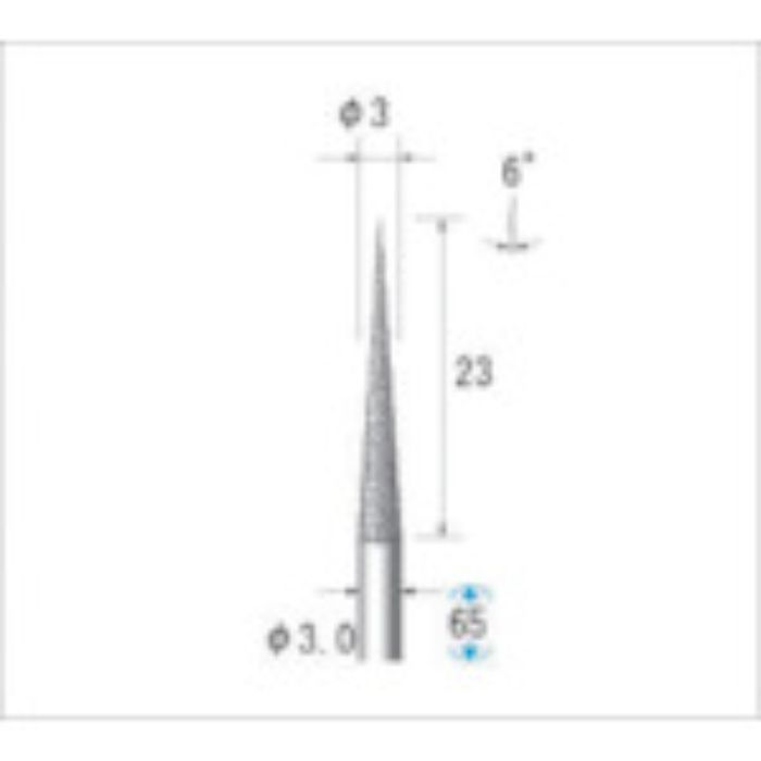 ナカニシ 電着ダイヤモンドバー 刃径3mm(Tcode:4760468)