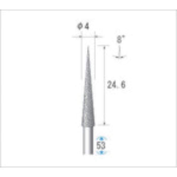 ナカニシ 電着ダイヤモンドバー 刃径4mm(Tcode:4760476)