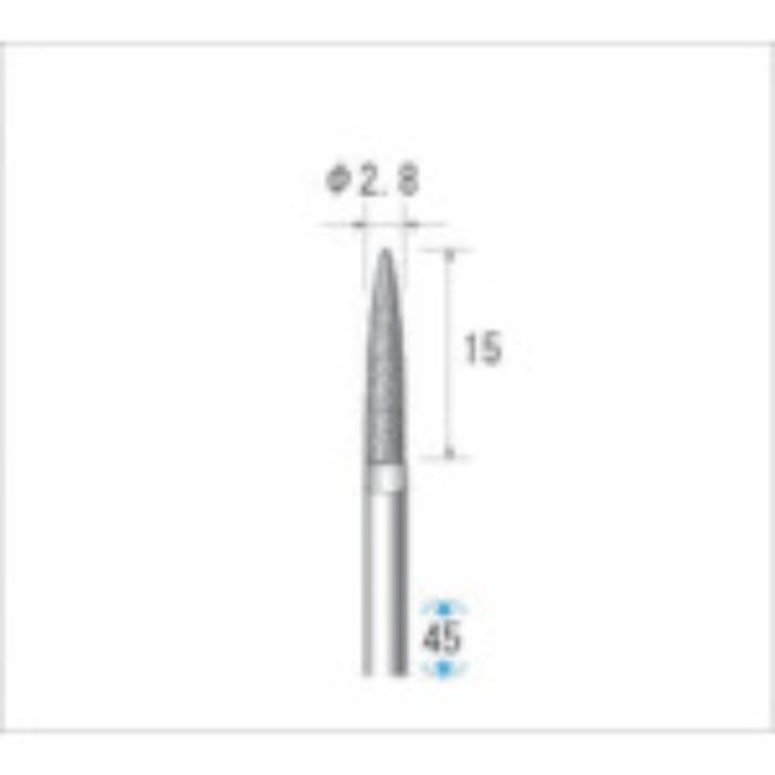 ナカニシ 電着ダイヤモンドバー 刃径2.8mm(Tcode:4760549)