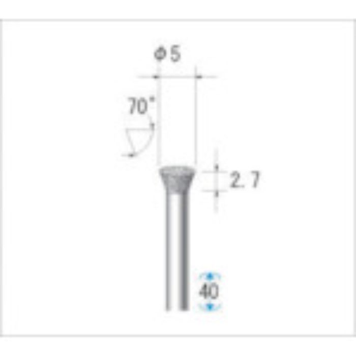 ナカニシ 電着ダイヤモンドバー 刃径5mm(Tcode:4760701)