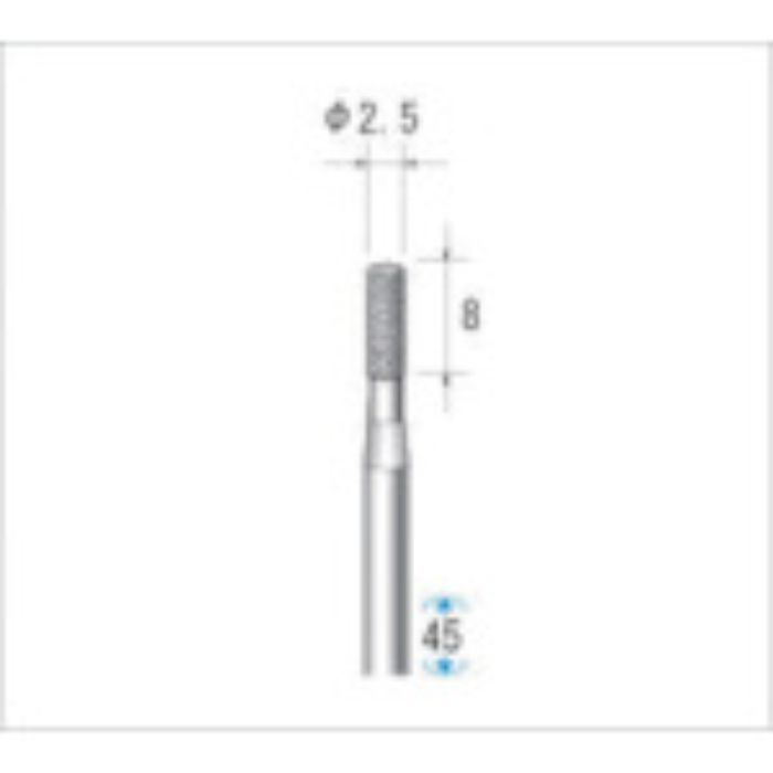 ナカニシ クラフトダイヤモンドバー(1Pk(袋)=3本入)円筒 刃径2.5(Tcode:4760832)
