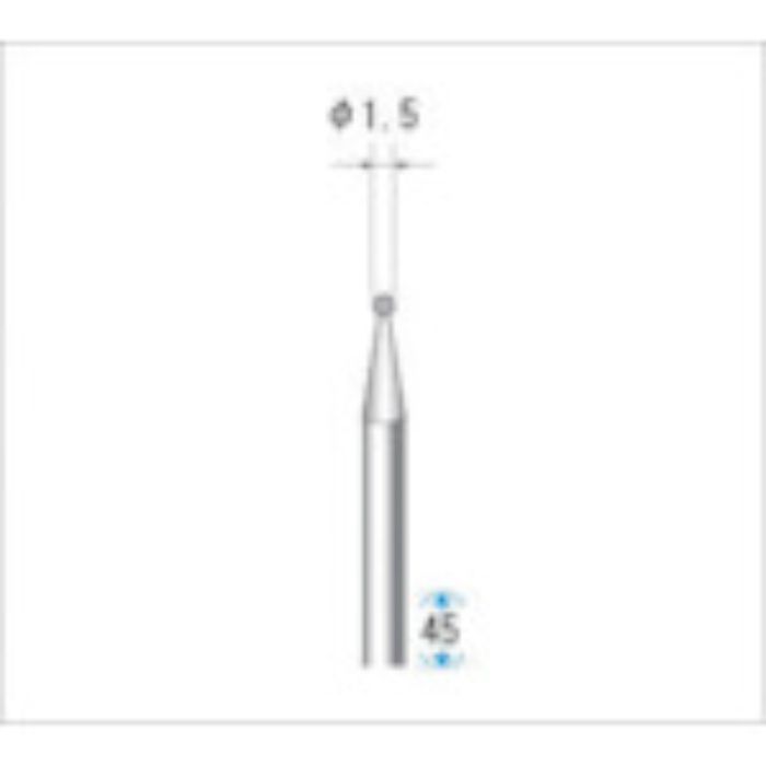 ナカニシ クラフトダイヤモンドバー(1Pk(袋)=3本入)球 刃径1.5(Tcode:4760883)