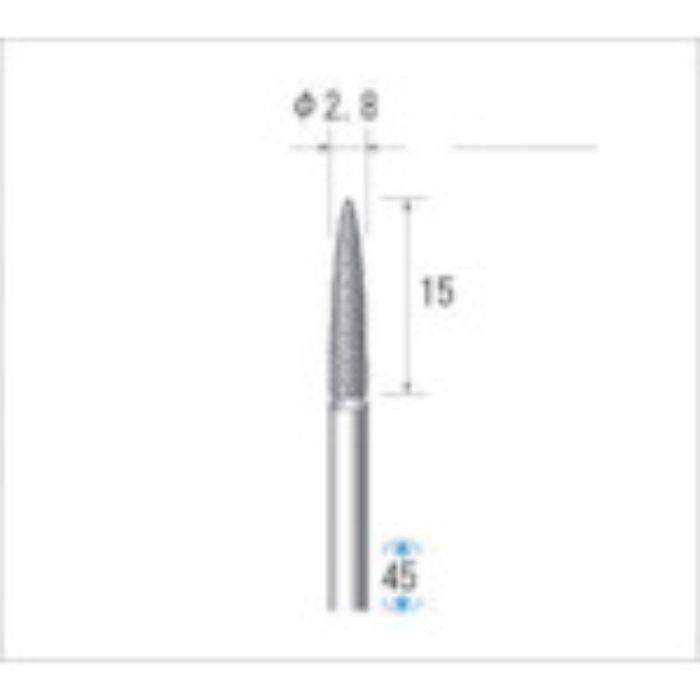 ナカニシ クラフトダイヤモンドバー(1Pk(袋)=3本入)砲弾 刃径2.8(Tcode:4760972)