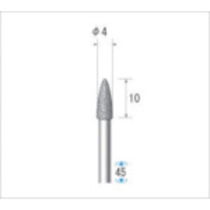 ナカニシ クラフトダイヤモンドバー(1Pk(袋)=3本入)砲弾 刃径4(Tcode:4760999)
