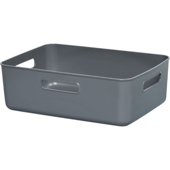 ヒマラヤ化学 1388 やわらかBOX/ワイド浅型 ダークグレー 364×259×120(Tcode:3540365)