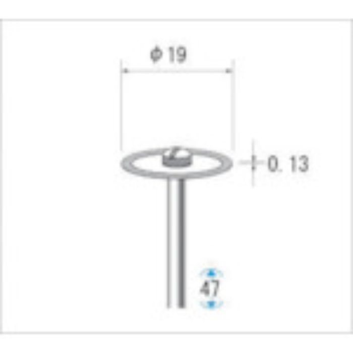 ナカニシ 電着ダイヤモンドディスク#400刃径19×刃長0.13×軸径2.34(Tcode:4761421)