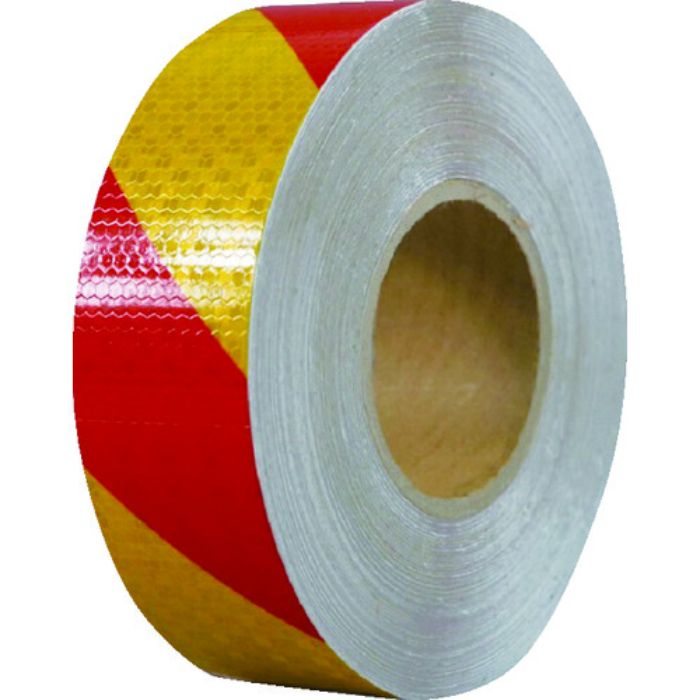 セーフラン 高輝度反射テープ 赤黄 幅50mm×50m(Tcode:2068987)