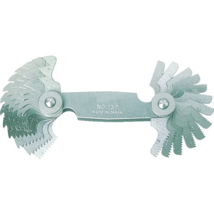 TRUSCO ピッチゲージ 測定範囲1.0〜11.5mm 60°22枚組(Tcode:2295806)