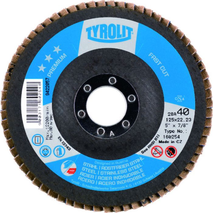 TYROLIT フラップディスク ファストカット 125mm #80(Tcode:8367713)