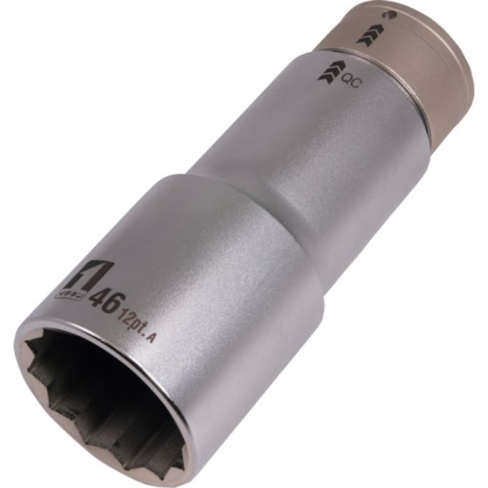 MUSTTOOL QCソケット シングル 46mm 12角 IM-6W46SL-12K(Tcode:2310907)