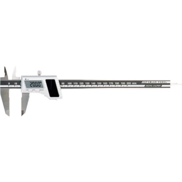 シンワ デジタルノギス200mm ソーラーパネル(Tcode:3979377)