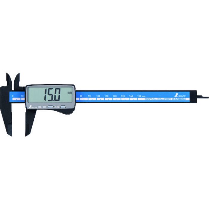 シンワ デジタルノギス カーボンファイバー大文字 150mm(Tcode:2433710)