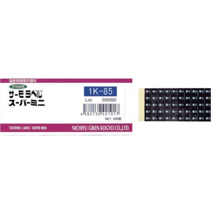 日油技研 サーモラベルスーパミニ1点表示 不可逆性 115度(Tcode:8357856)