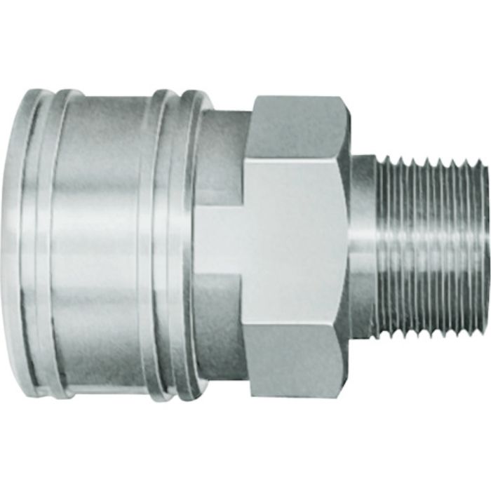 日東 TSPカプラ ステンレス製 ニトリルゴムSG(NBR)(めねじ取付用ソケット) 相手側Rc1/8(00712)(Tcode:1139614)