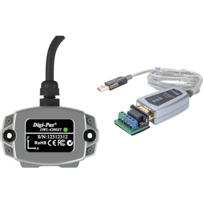 ジェーエスビ Digi-pas DWL4200XY Pro-Version 高性能2軸デジタル傾斜センサー ±0.02°(Tcode:4586827)