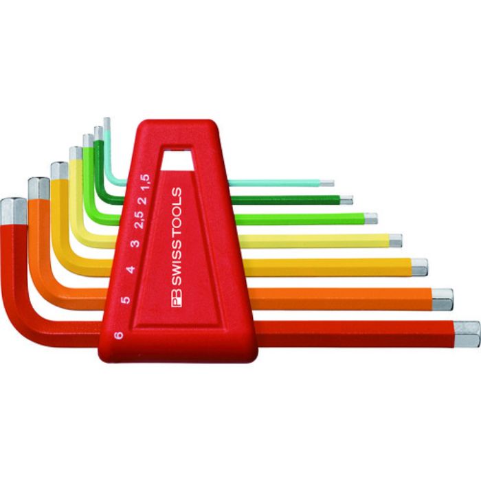 PBスイスツールズ 六角棒レンチ7本セット レインボー(パックナシ)(Tcode:7952261)