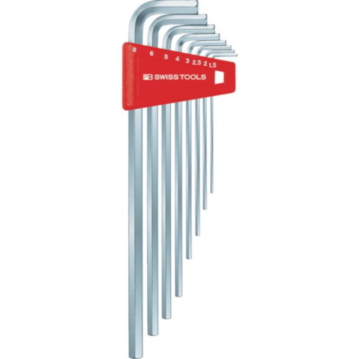 PBスイスツールズ 六角棒レンチセット ロング9本組(ブリスターパック入り)(Tcode:7645651)