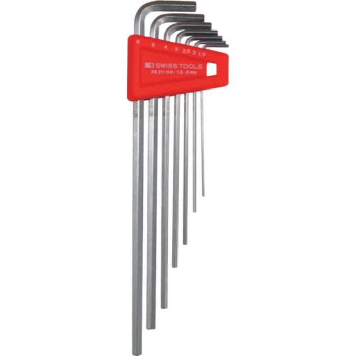 PBスイスツールズ ロング六角棒レンチセット (パックナシ)(Tcode:8571239)