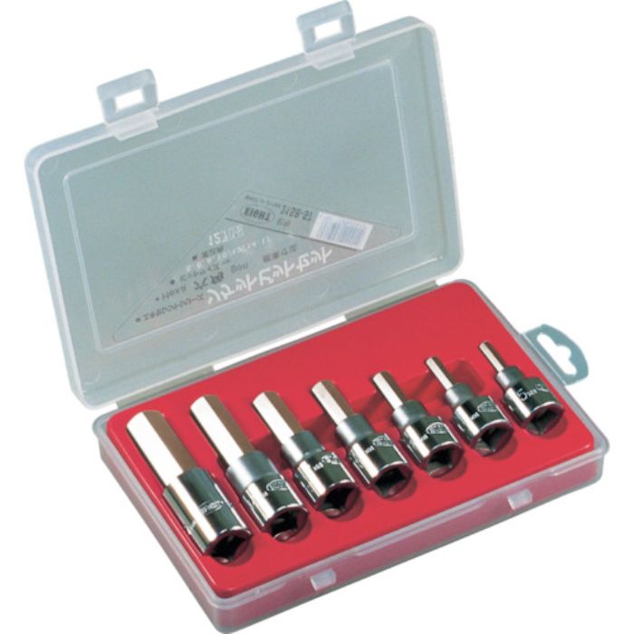 エイト 六角ソケットビット 寸法(差込角12.7mm) 7本セット 5〜17mm(Tcode:8116127)