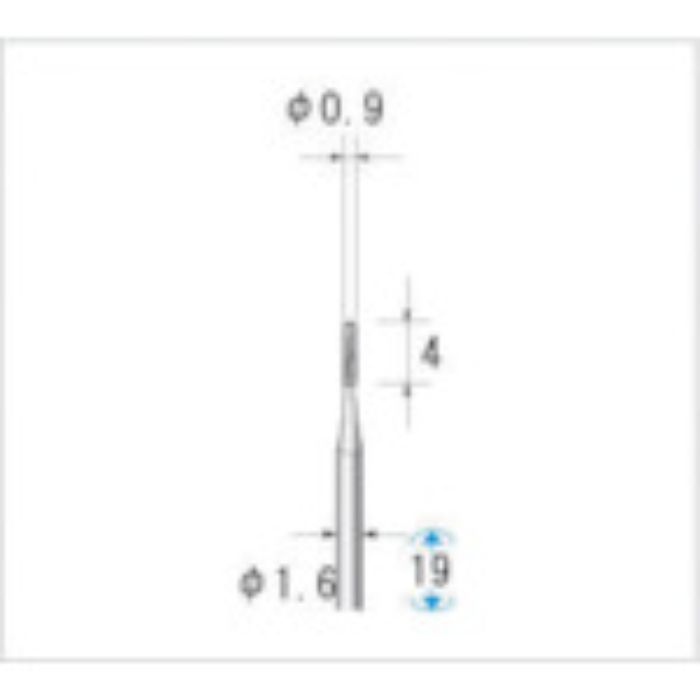 ナカニシ 超硬カッター (1Pk(袋)=5本入) 刃径0.9mm(Tcode:4762312)