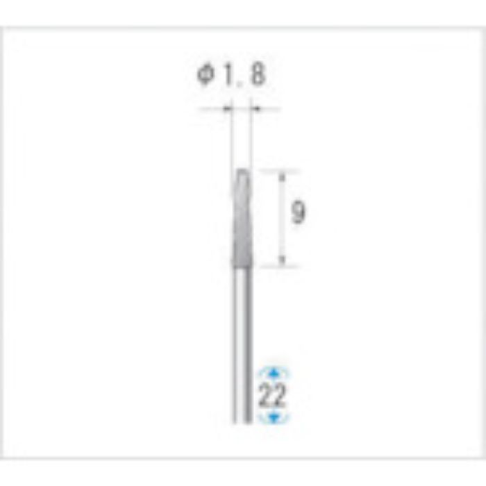 ナカニシ 超硬カッター (1Pk(袋)=5本入) 刃径1.8mm(Tcode:4762428)
