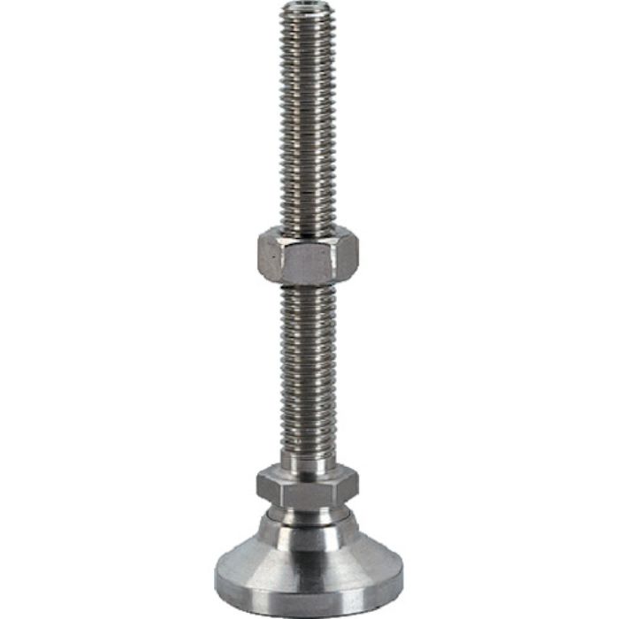 HALDER レべリングパッド パッド、オネジ付 ボール部 SUS 耐荷重16kN 呼びM10 長さ100(Tcode:1065960)