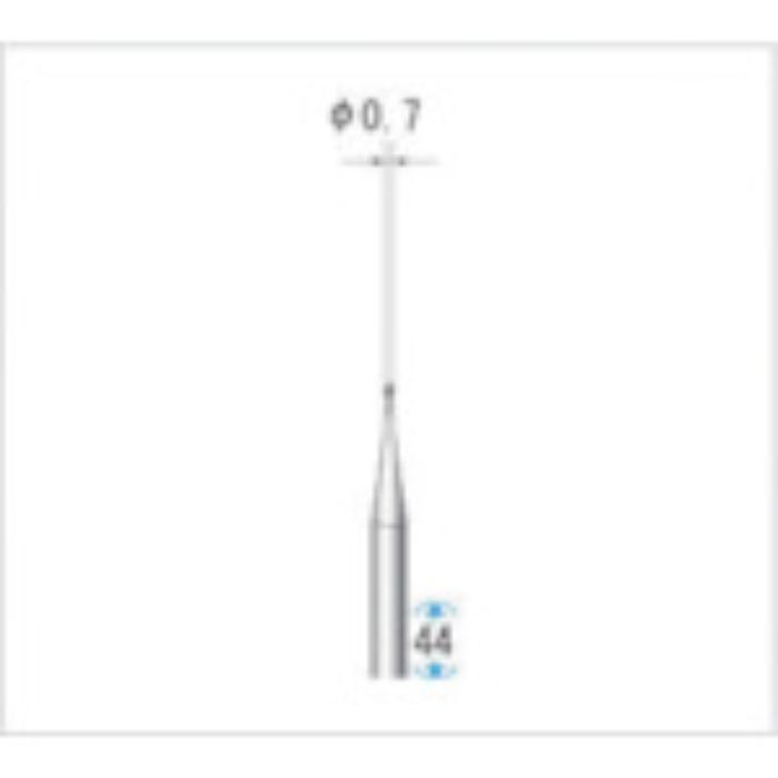 ナカニシ 超硬カッター 球(シングルカット) 刃径0.7mm 刃長0.7mm(Tcode:4762461)