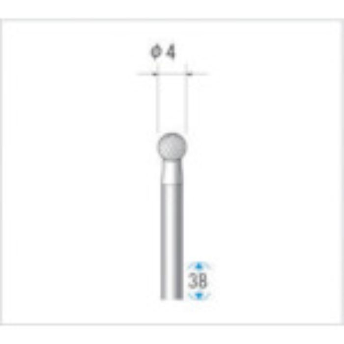 ナカニシ 超硬カッター 球(シングルカット) 刃径4mm 刃長3.4mm(Tcode:4762894)