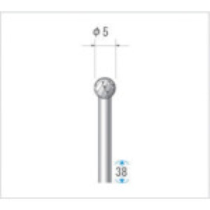 ナカニシ 超硬カッター 球(ダブルカット) 刃径5mm 刃長4.7mm(Tcode:4763009)