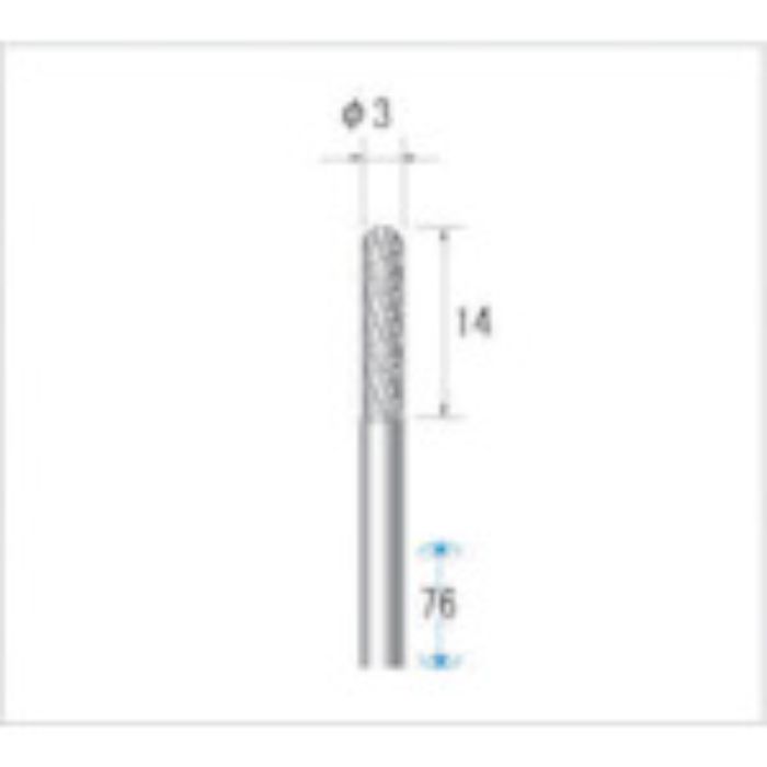 ナカニシ 超硬カッター ロング 刃径3mm(Tcode:4763084)
