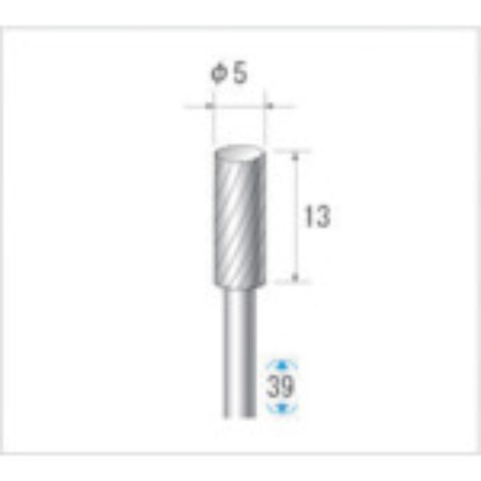 ナカニシ 超硬カッター 円筒(シングルカット) 刃径5mm 刃長13mm(Tcode:4763106)