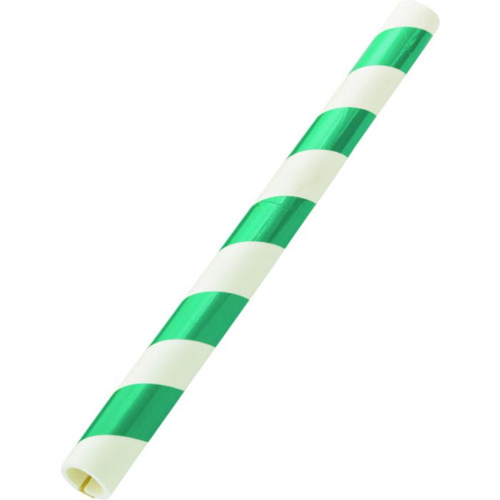 緑十字 トラ柄パイプクッション(反射タイプ) 緑/白 TRC-69HWG 70(50)Φ×1000mm(Tcode:1671818)
